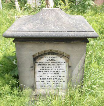 Grave of Jane and Bernard Spaull in Brompton Cemetery