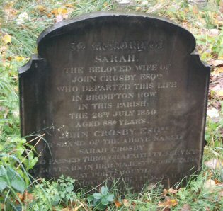 Grave of John and Sarah Crosby in Brompton Cemetery