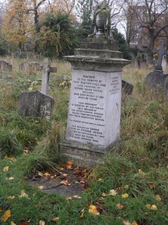 Grave of John Paxton Hall in Brompton Cemetery